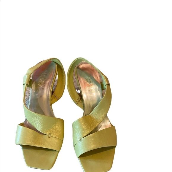 Preloved Franco Sarto leather yellow sandals - Picture 3 of 8